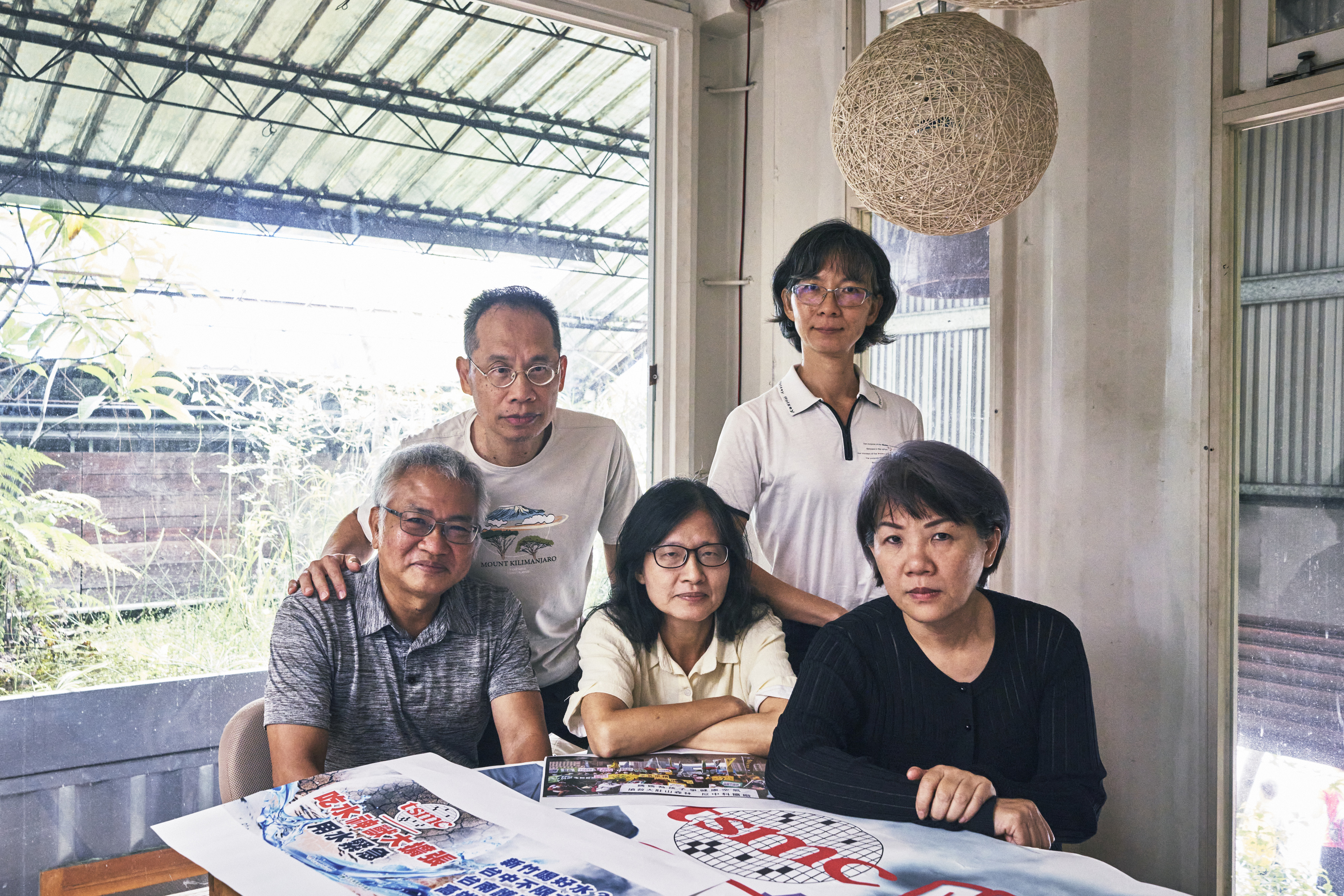 Activists opposed to the construction of a new TSMC plant