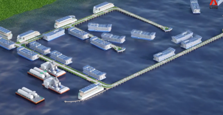 A CGI representation of Keppel's vision of a floating data center park, or "marina."